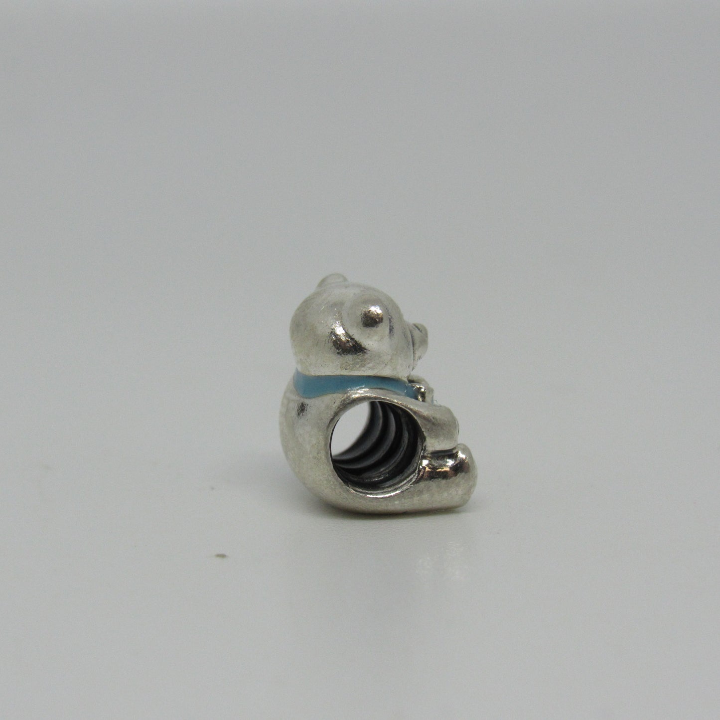 Pandora Sterling Silver "It's A Boy" Teddy Bear w/ Blue Enamel Bow Charm - #791124EN41
