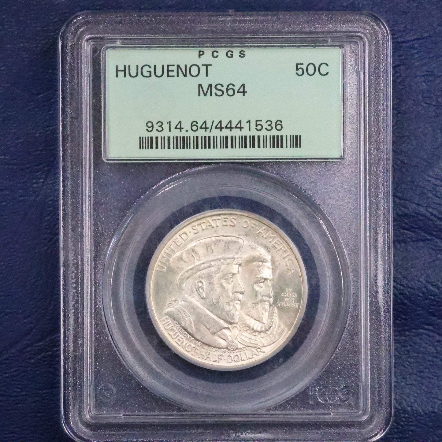1924 Huguenot-Walloon Half Dollar 50c Commemorative - PCGS MS 64 Old Green Holder
