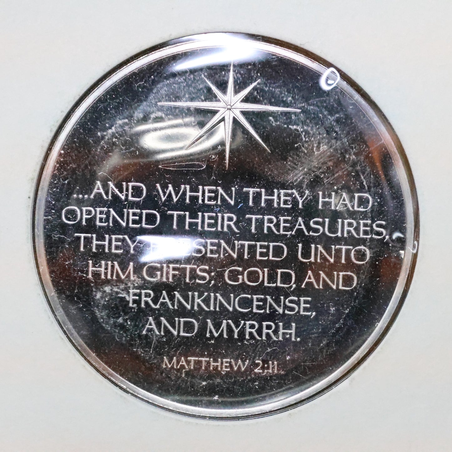 1973 Franklin Mint STERLING SILVER Medals - Christmas in Bethlehem