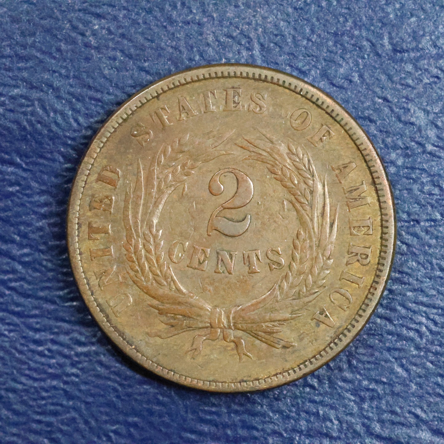 1864 2c Two Cent Piece Large Motto United States US Old Coin
