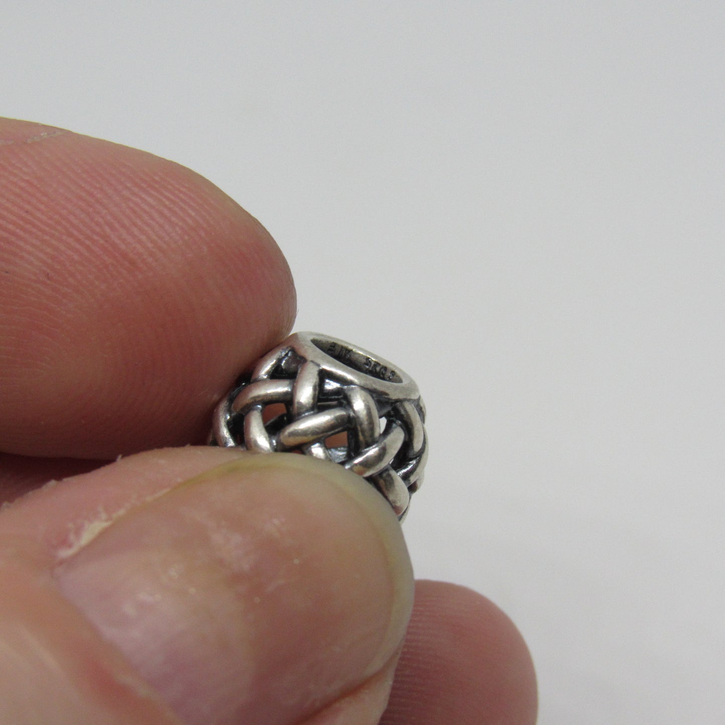 Pandora Sterling Silver Forever Entwined Basket Weave Charm Bead - #790973