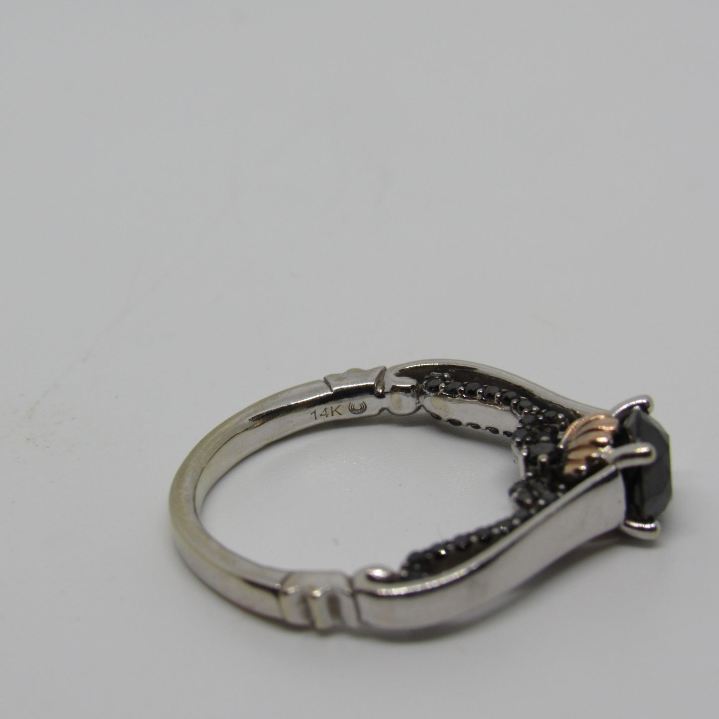Enchanted Disney Villains Ursula 14K Two-Tone Gold Black Diamond Ring - Sz 6