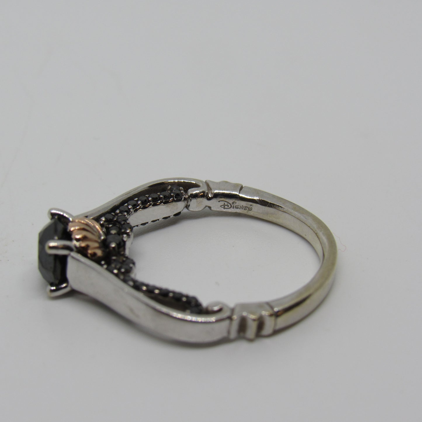 Enchanted Disney Villains Ursula 14K Two-Tone Gold Black Diamond Ring - Sz 6