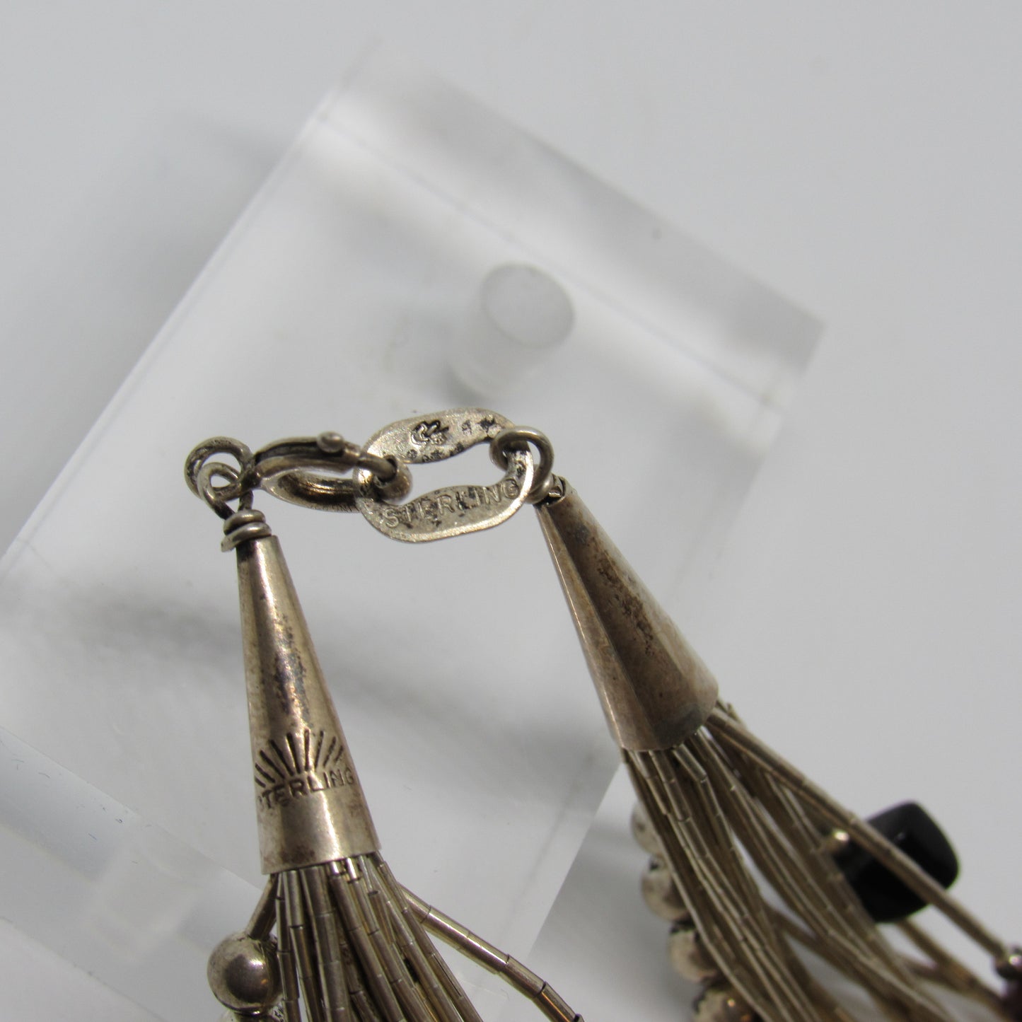 Sterling Silver Liquid Silver Bracelet w/ Beads & Stones - 8 inch