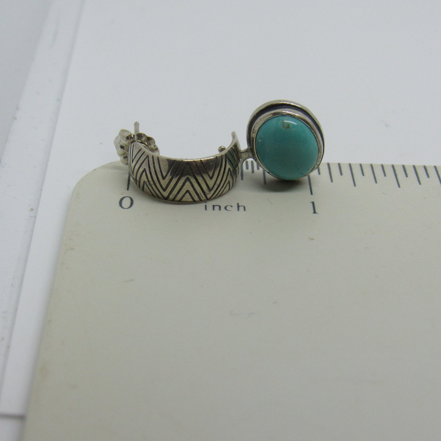 Carolyn Pollack Relios Sterling Silver Pierced Dangle Turquoise Reversible Earrings