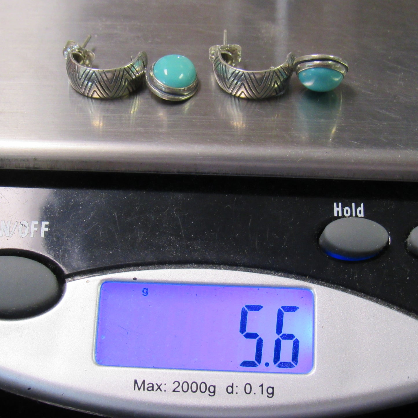 Carolyn Pollack Relios Sterling Silver Pierced Dangle Turquoise Reversible Earrings