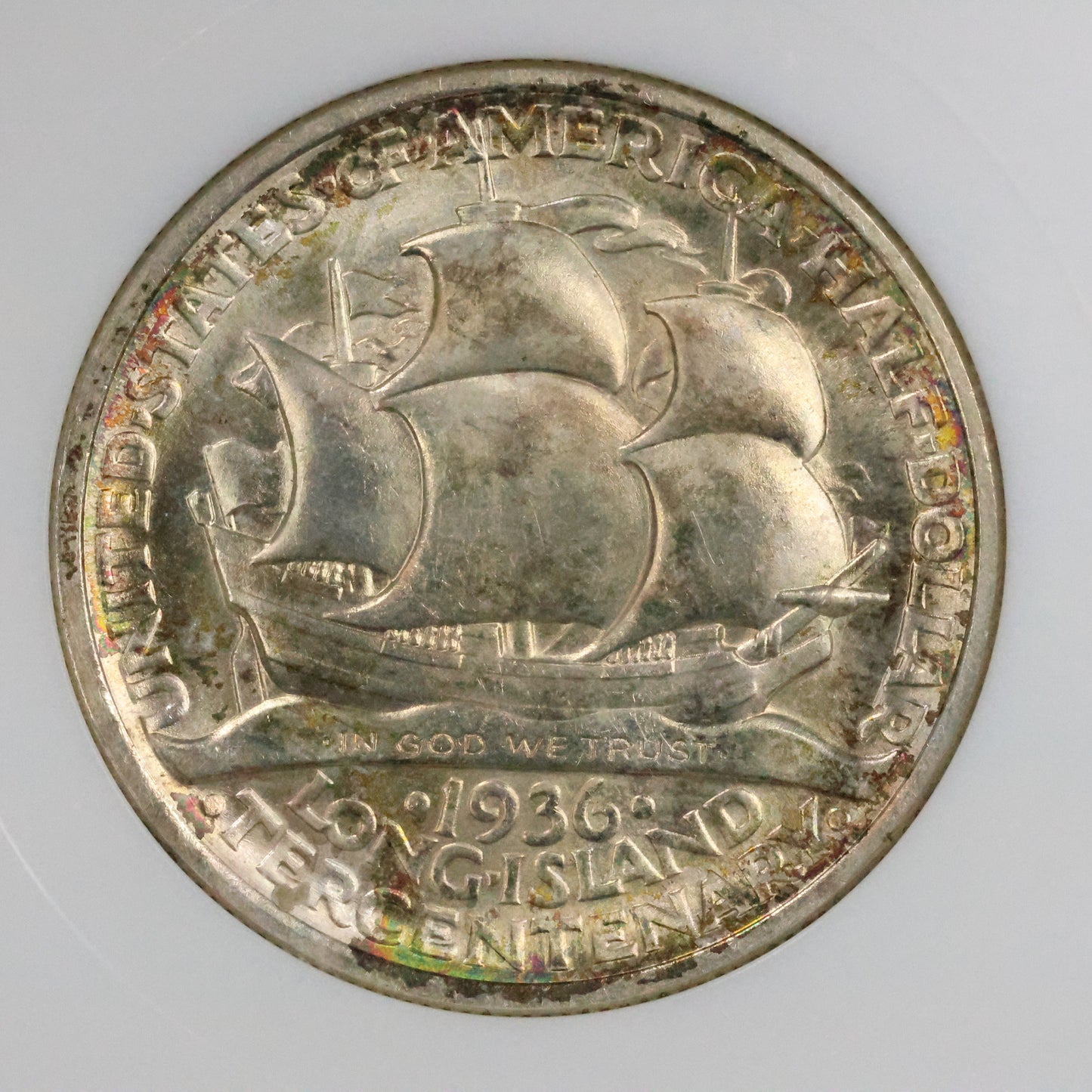 1936 Long Island Tercentenary Half Dollar 50c Commemorative - NGC MS 63