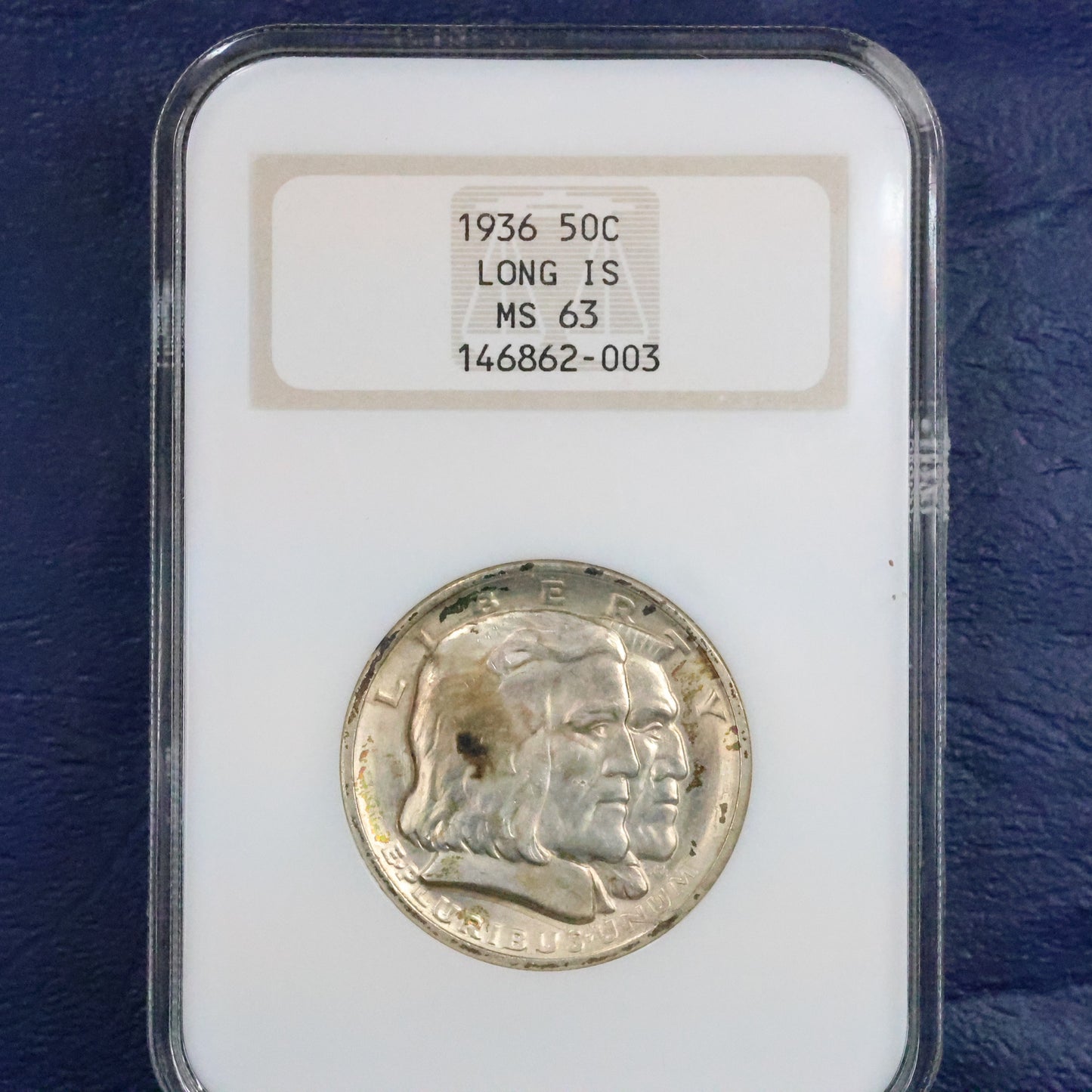 1936 Long Island Tercentenary Half Dollar 50c Commemorative - NGC MS 63