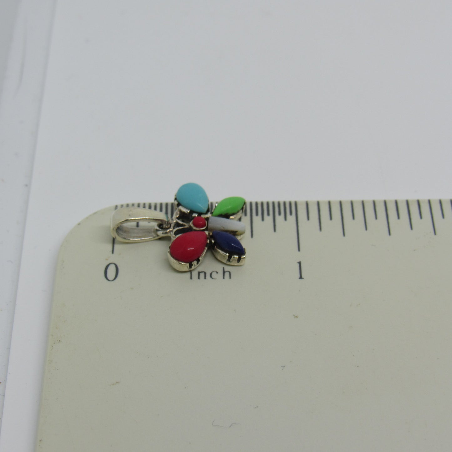 Vintage Silpada 925 Sterling Silver Multi Stone Butterfly Charm Pendant