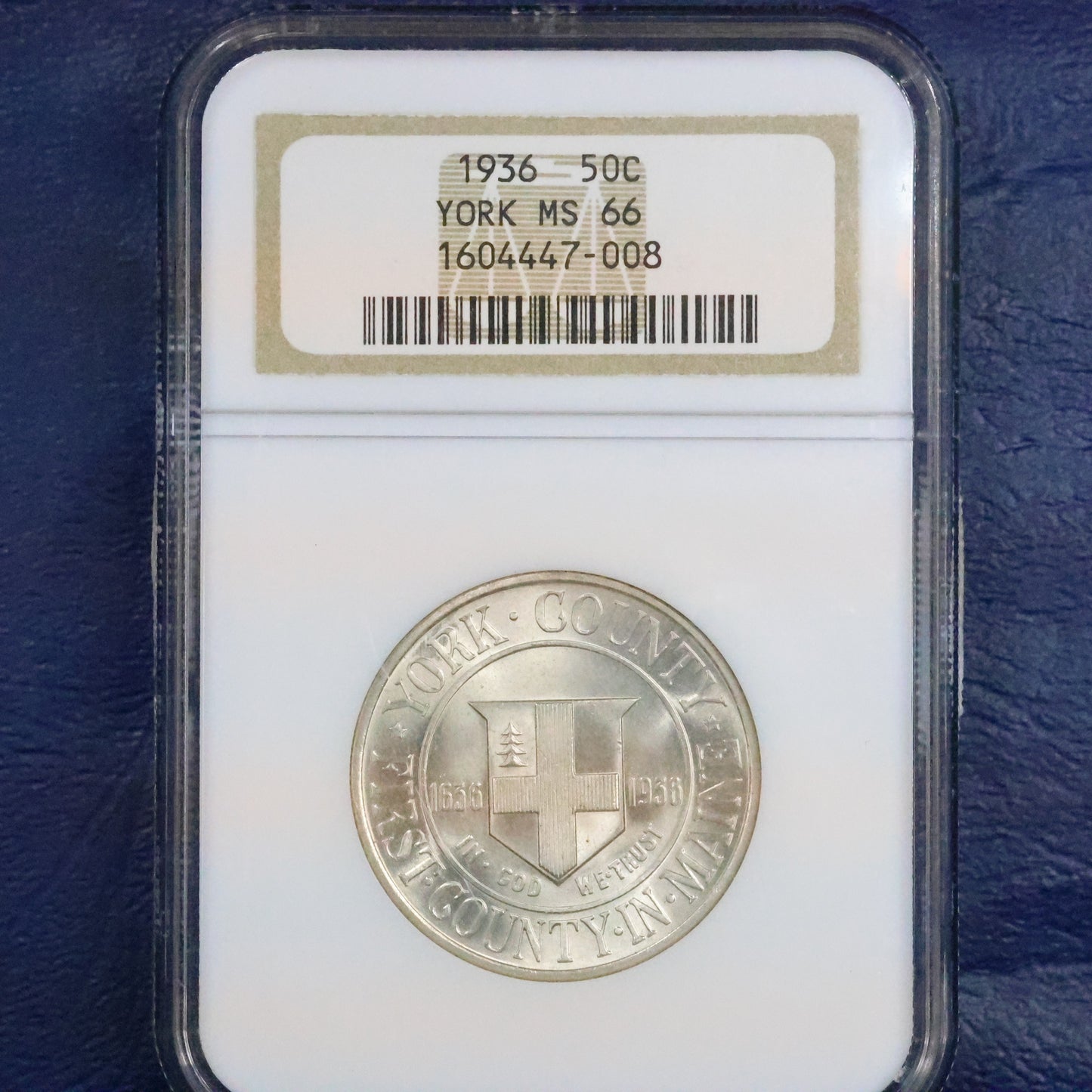 1936 York Tercentenary Half Dollar 50c Commemorative - NGC MS 66