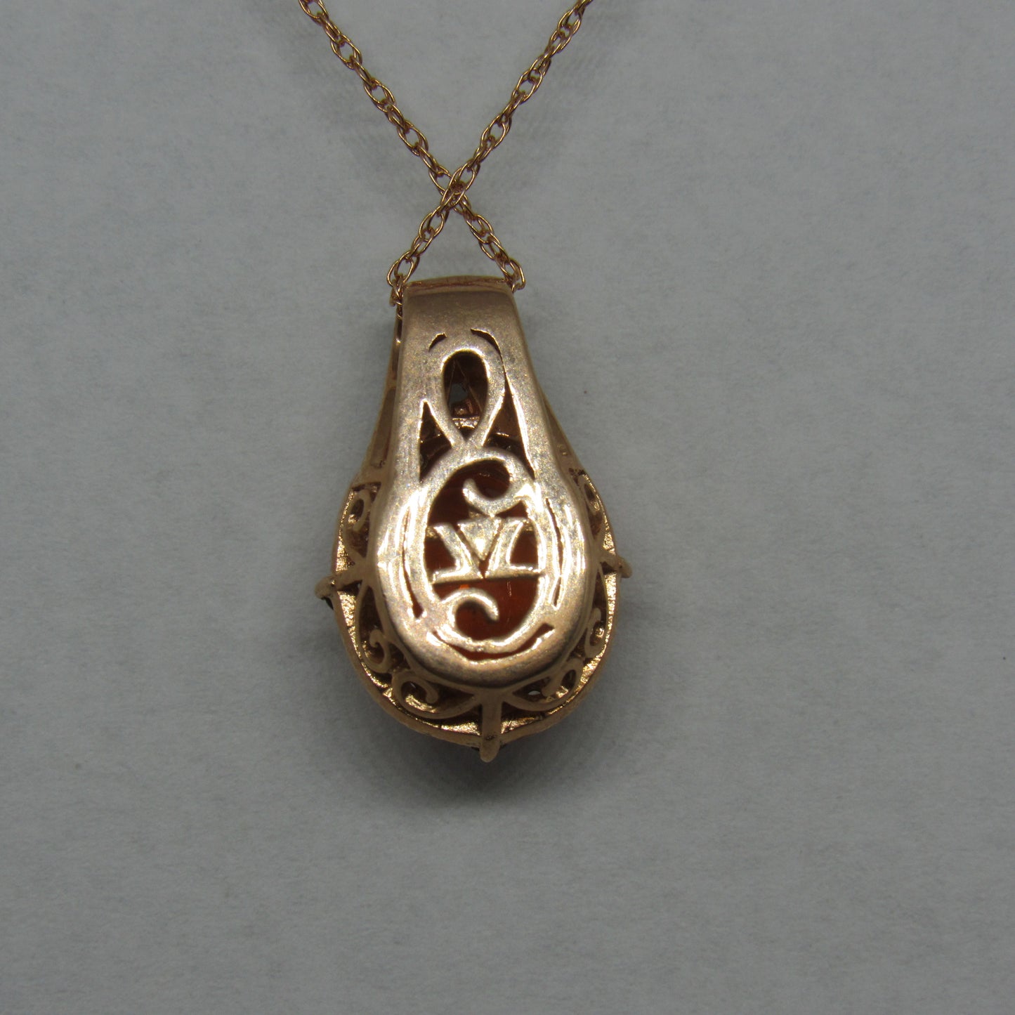 LeVian 14k Rose Gold Fire Opal Chocolate & Vanilla Diamond Pendant & Necklace - 18 in