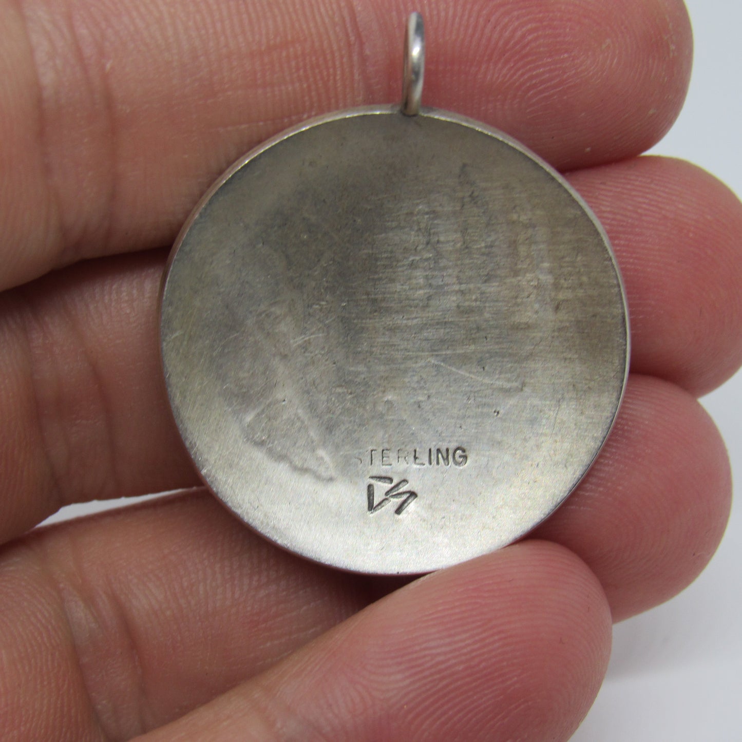 Darren Seweyestewa Hopi Overlay Sterling Silver Bear Paw Claws Pendant