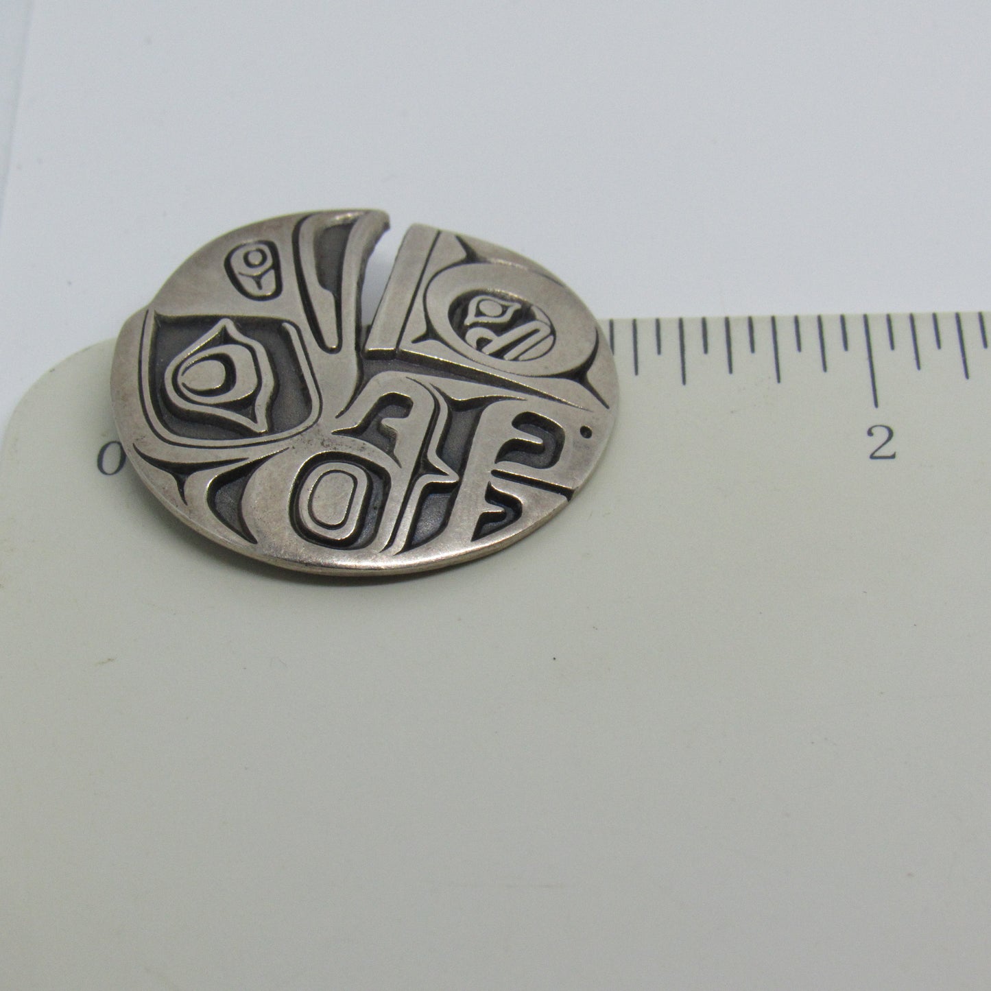 Odin Lonning Tlingit Overlay Sterling Silver Raven Bird Pendant - Metal Arts Group
