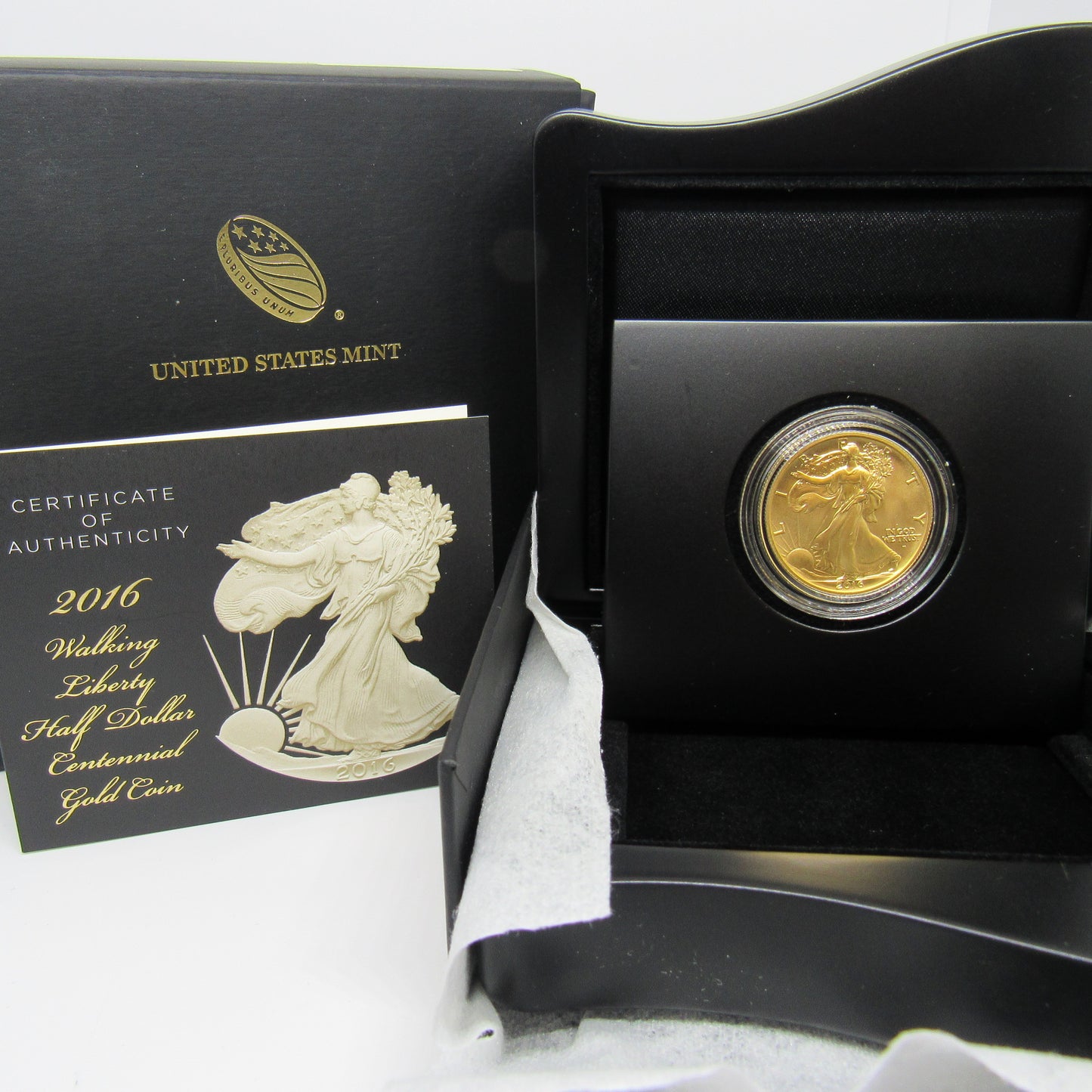 2016 W Gold Walking Liberty Centennial Commemorative 1/2 oz W/ OGP & COA