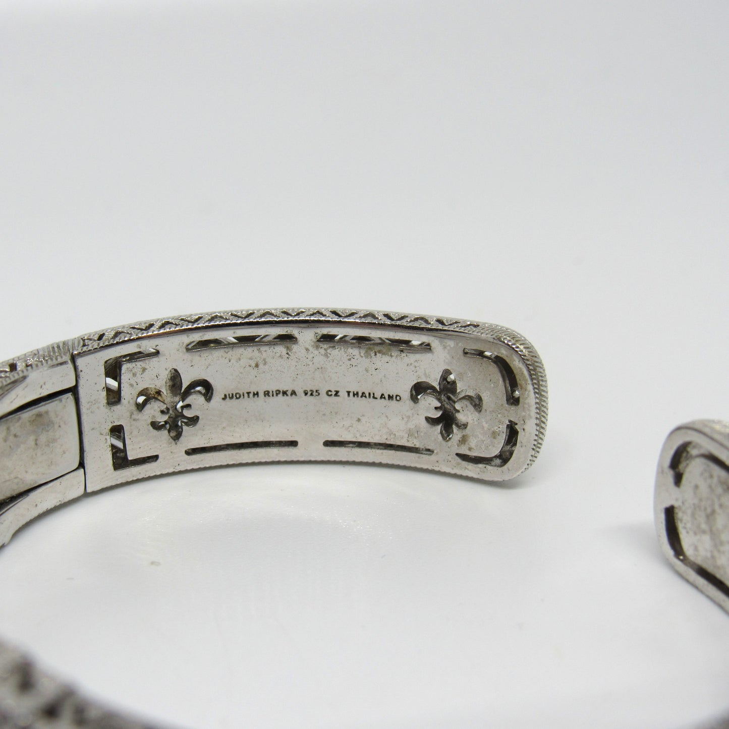 Judith Ripka Estate Pia Diamonique Hinged Cuff - 6 inch