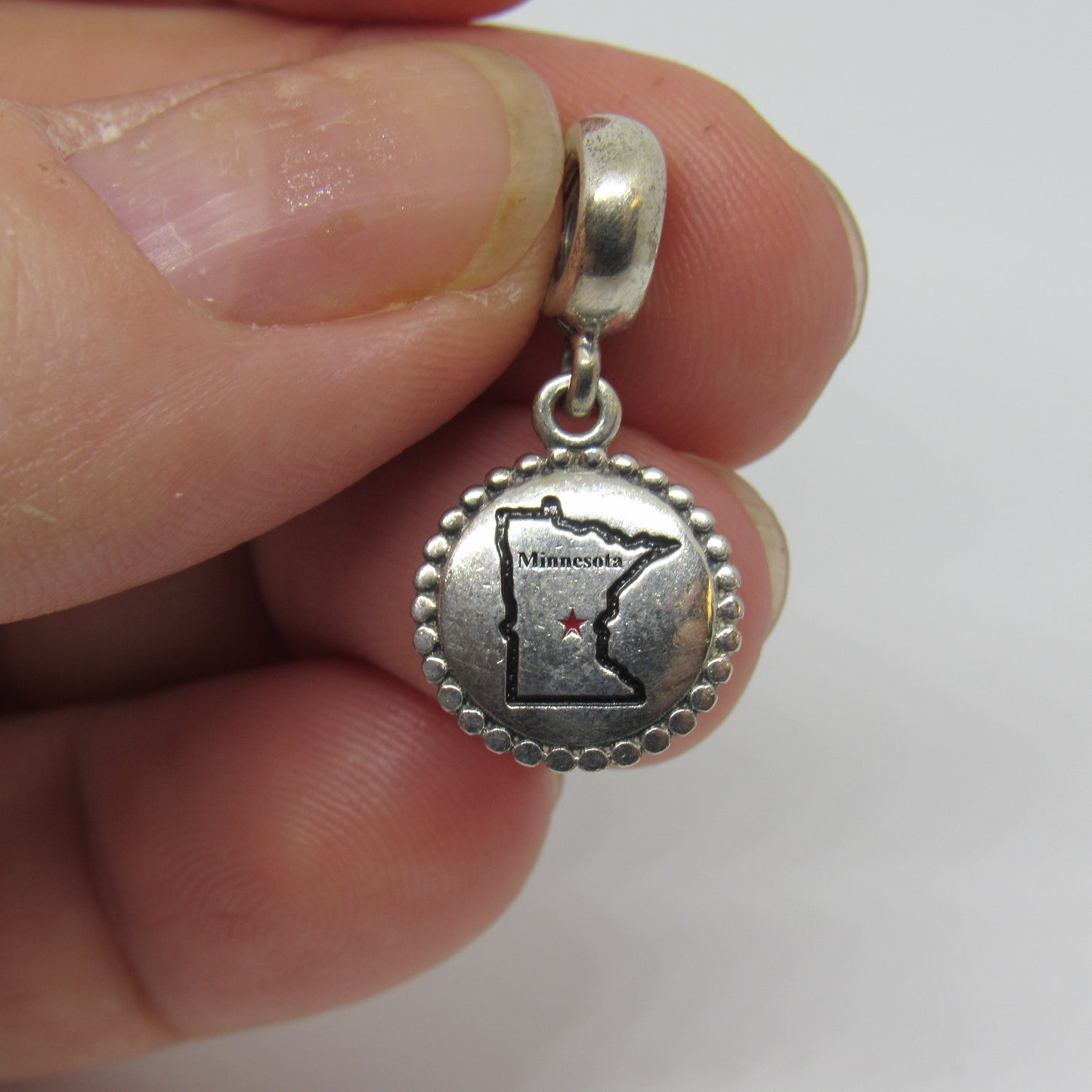 Pandora Minnesota Travel Charm Sterling Silver Dangling Charm