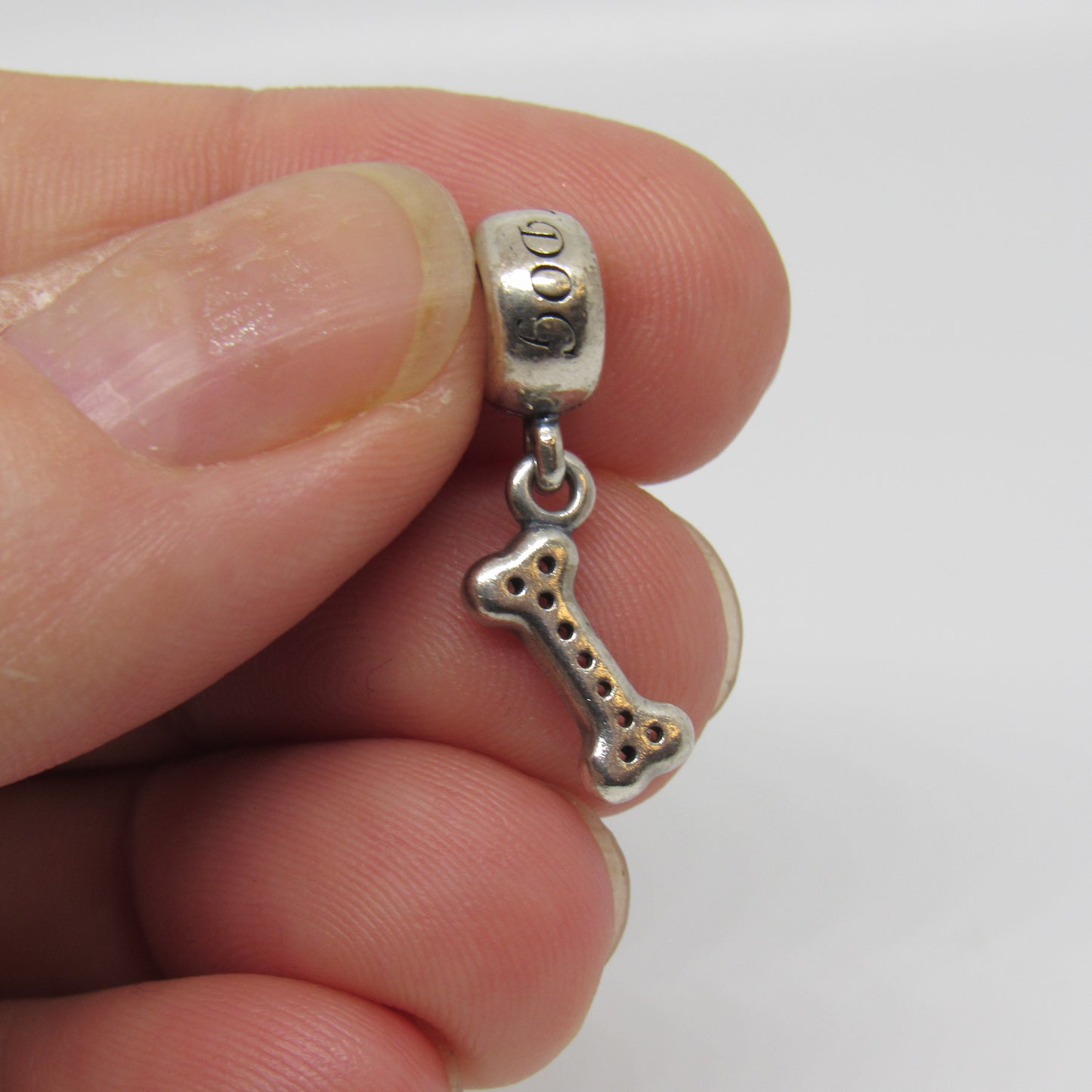 Pandora “I LOVE MY DOG” Dog Bone Bead Charm Dangle - #791263CZ