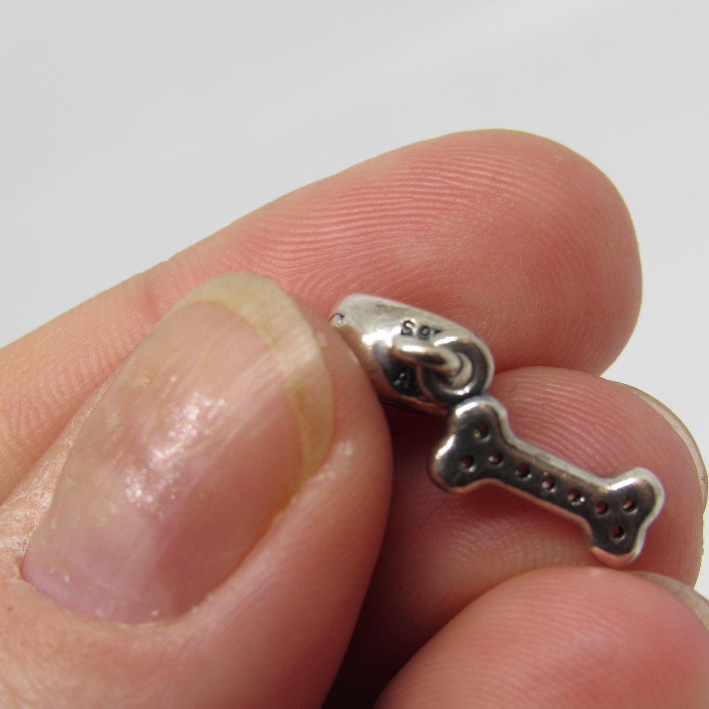 Pandora “I LOVE MY DOG” Dog Bone Bead Charm Dangle - #791263CZ