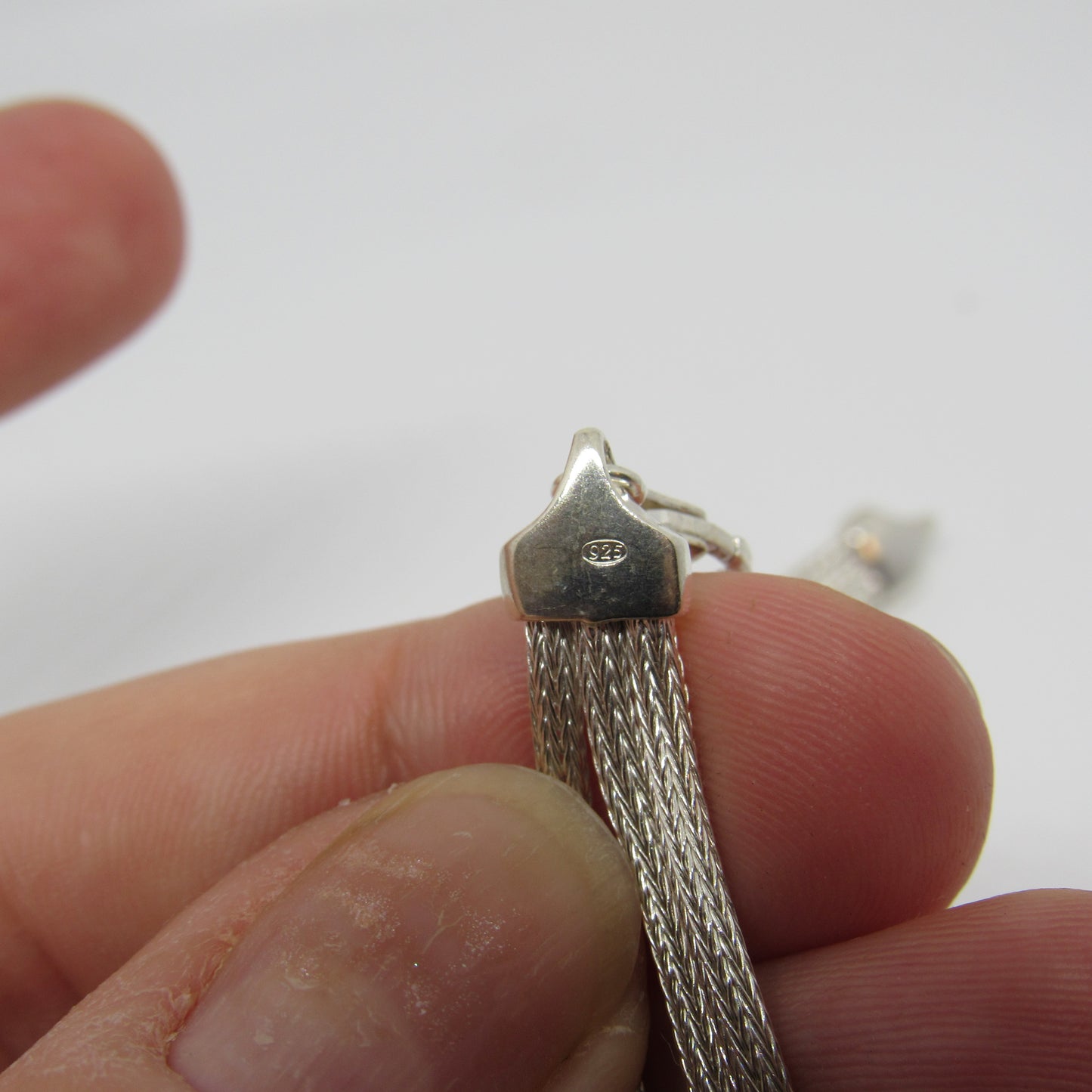Italian Sterling Silver Top Knot Necklace w/ Matching Bracelet & Earrings - 16 in, 7 in, 1.25 in