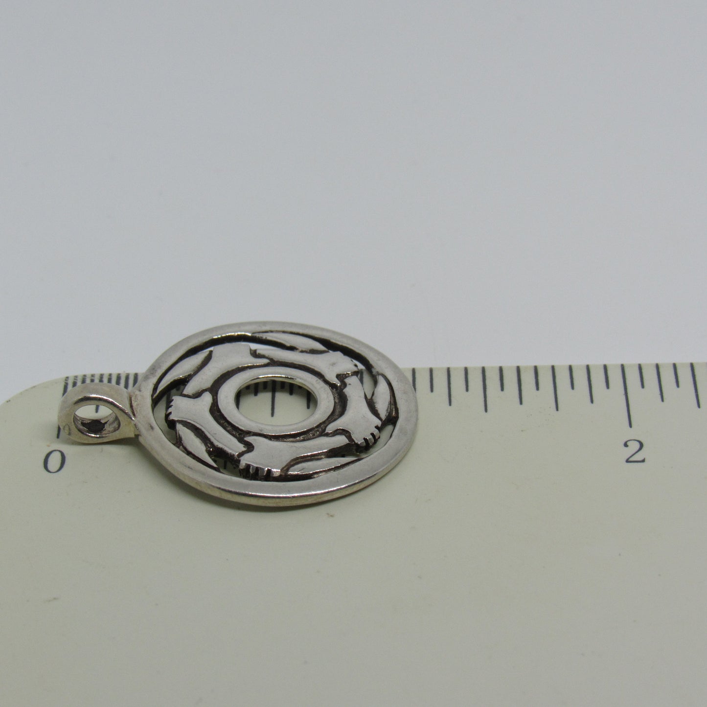 K Robins Designs Sterling Silver SOLIDARITY Pendant - ~1 inch