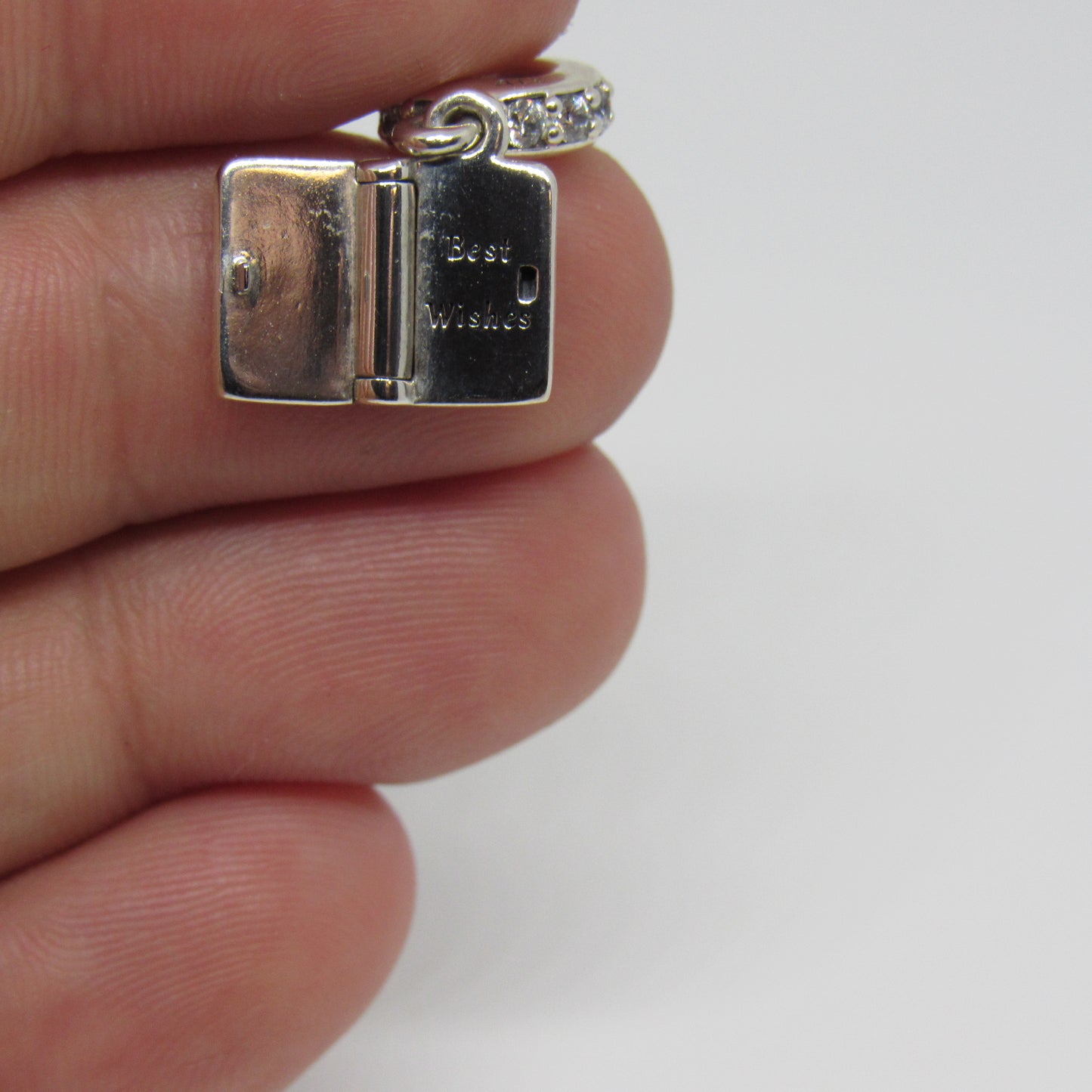 PANDORA Sterling Silver 925 Dangle Happy Birthday Wishes Charm #791723CZ