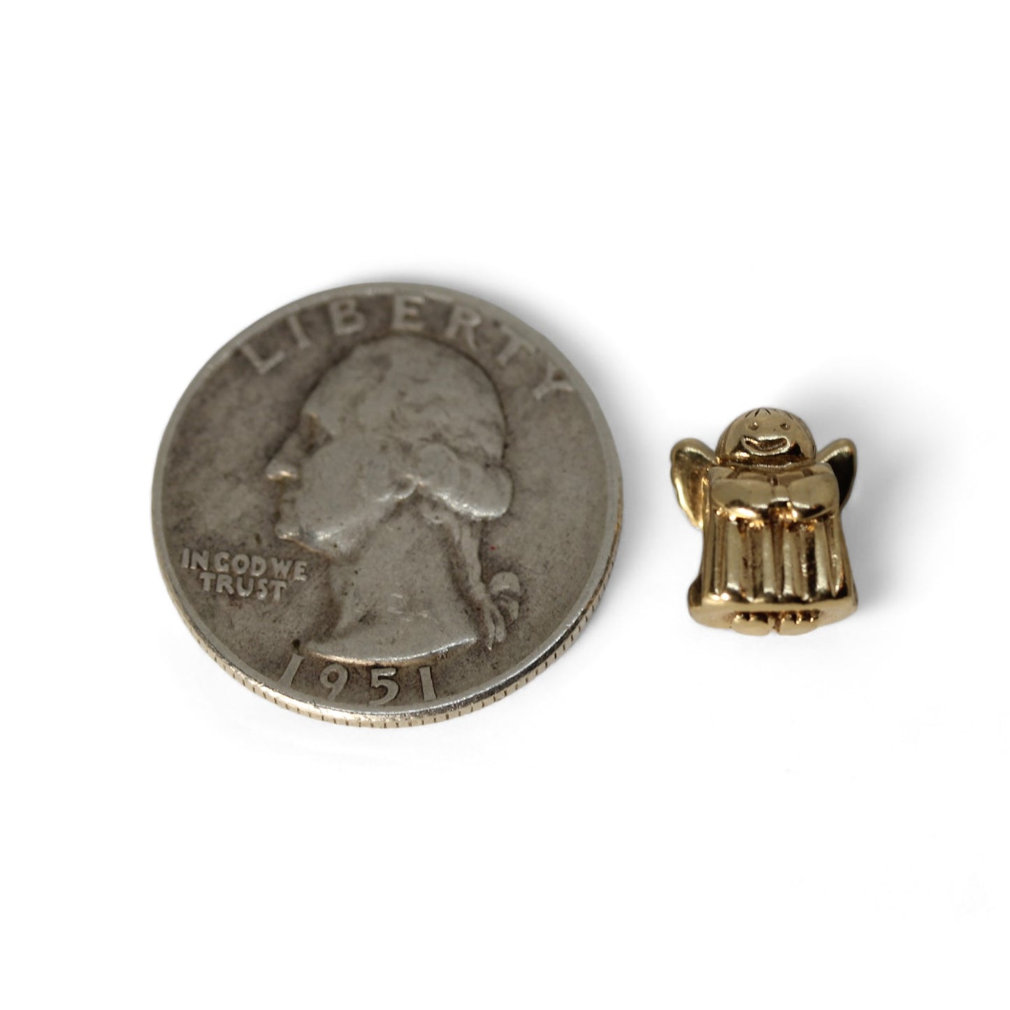 Pandora 14k Yellow Gold Angel of Hope Charm #750419