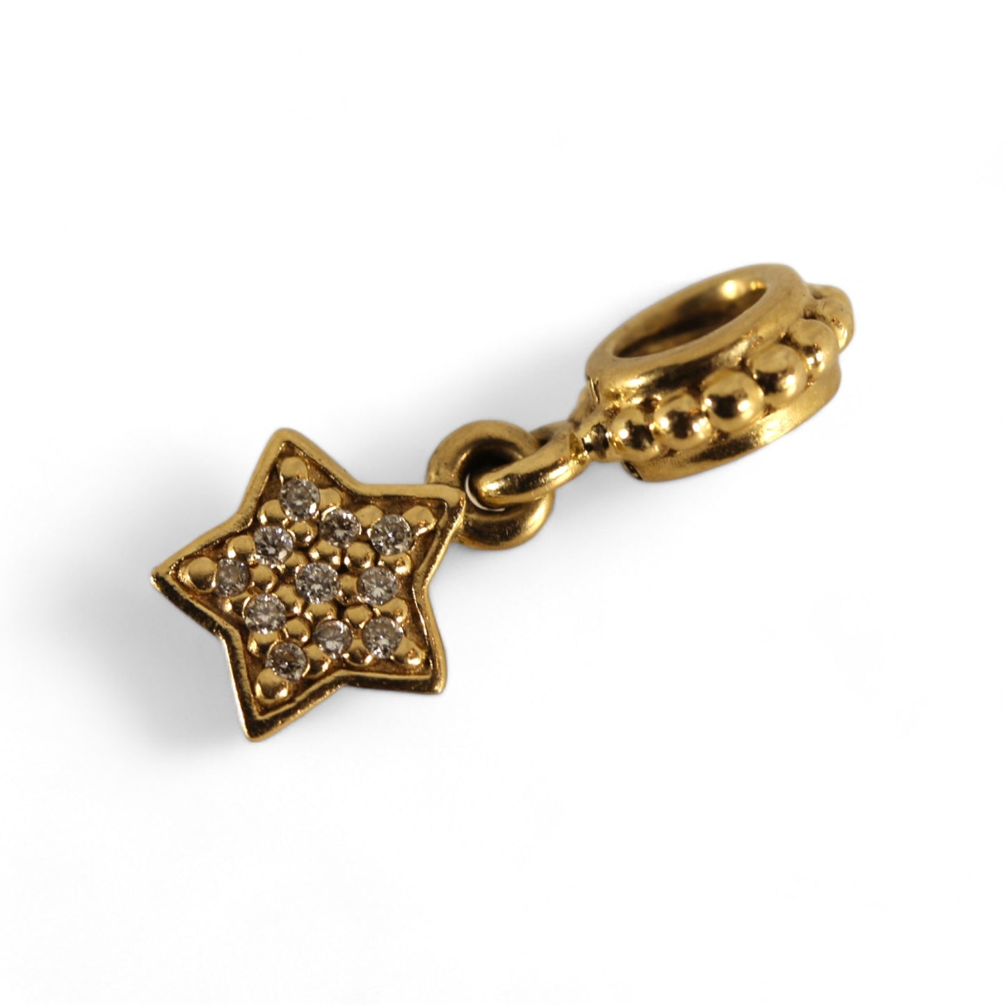 Pandora 14k Yellow Gold and Diamond Brilliant Star #750808D