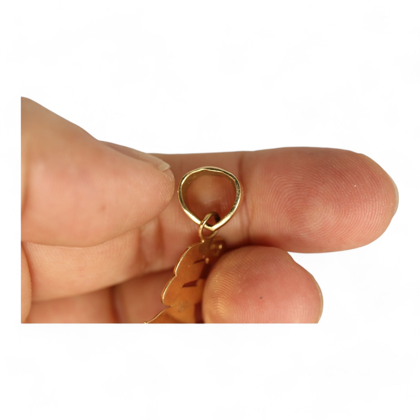 14k Yellow Gold #3 NASCAR Dale Earnhardt Charm Pendant ~1.25"