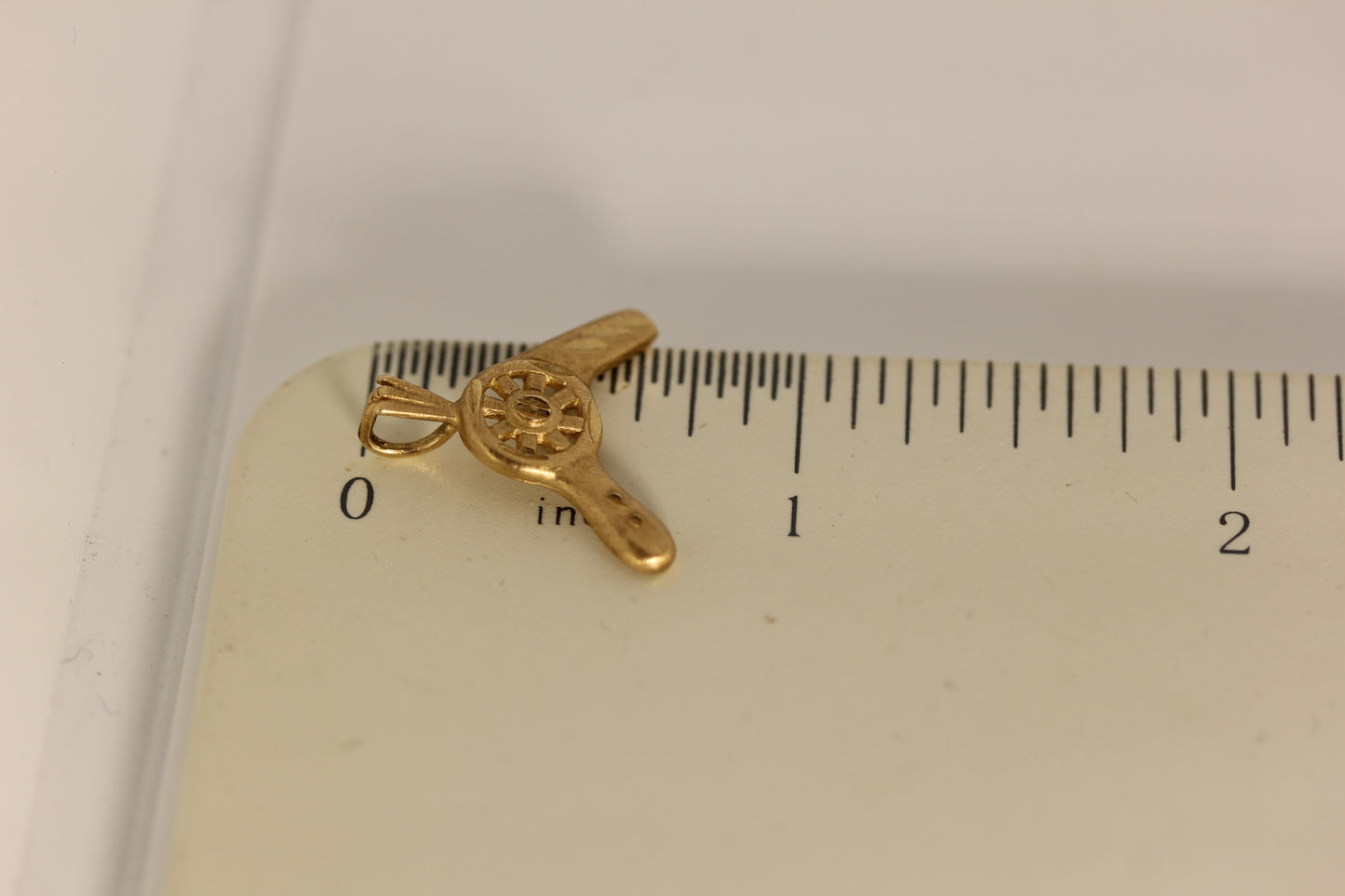 14k Yellow Gold Michael Anthony Hair Dryer Charm Pendant ~.75"