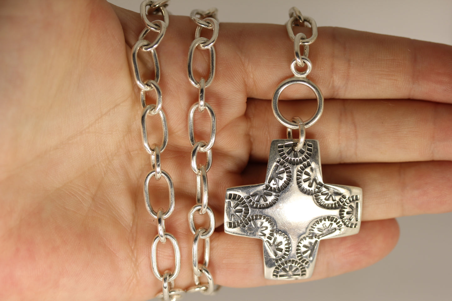 Silpada Virtuosity 925 Sterling Silver Cross Toggle Link Chain Necklace N0557