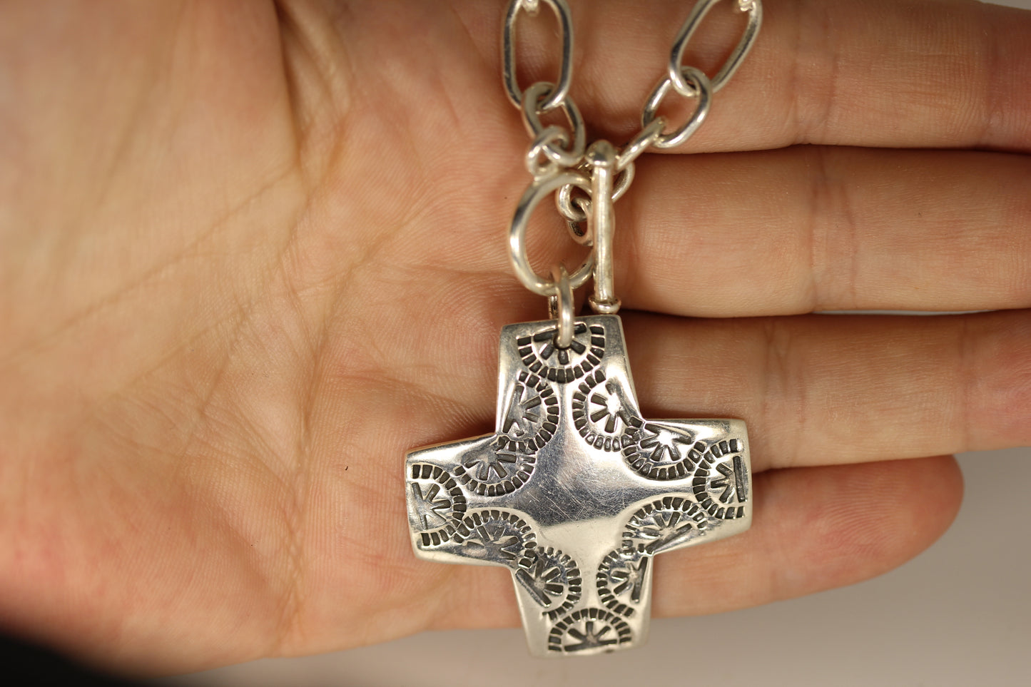 Silpada Virtuosity 925 Sterling Silver Cross Toggle Link Chain Necklace N0557