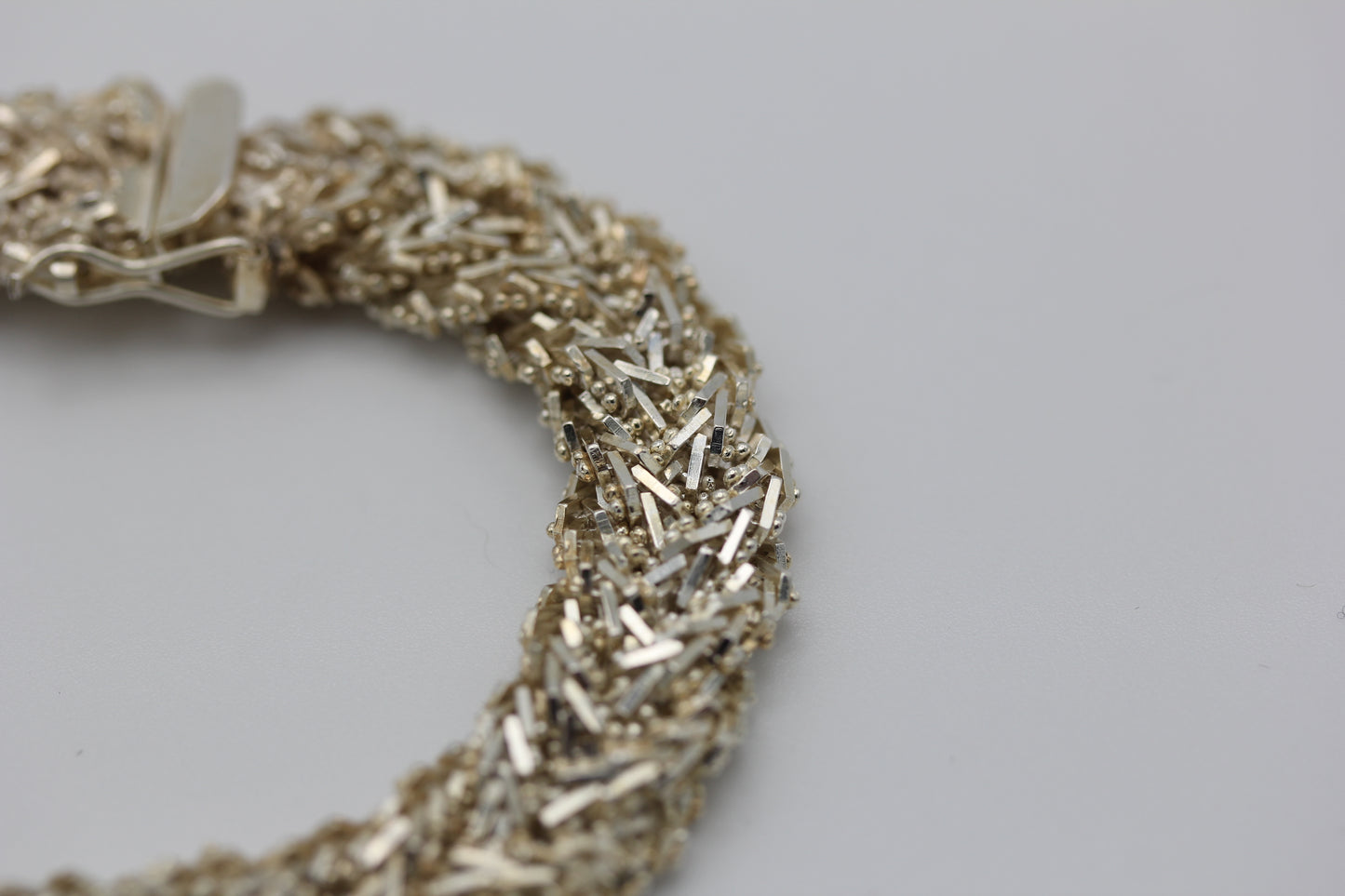 Vintage Braided Mexican PREMEX 925 MP76 Sterling Silver Bracelet Artisan - 7 inch
