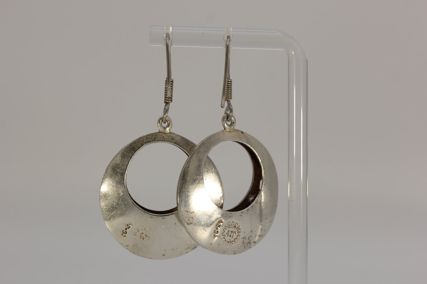 Vintage ACT Taxco Mexico TC-24 925 Sterling Silver Cut-Out Dangle Earrings 18.1 g