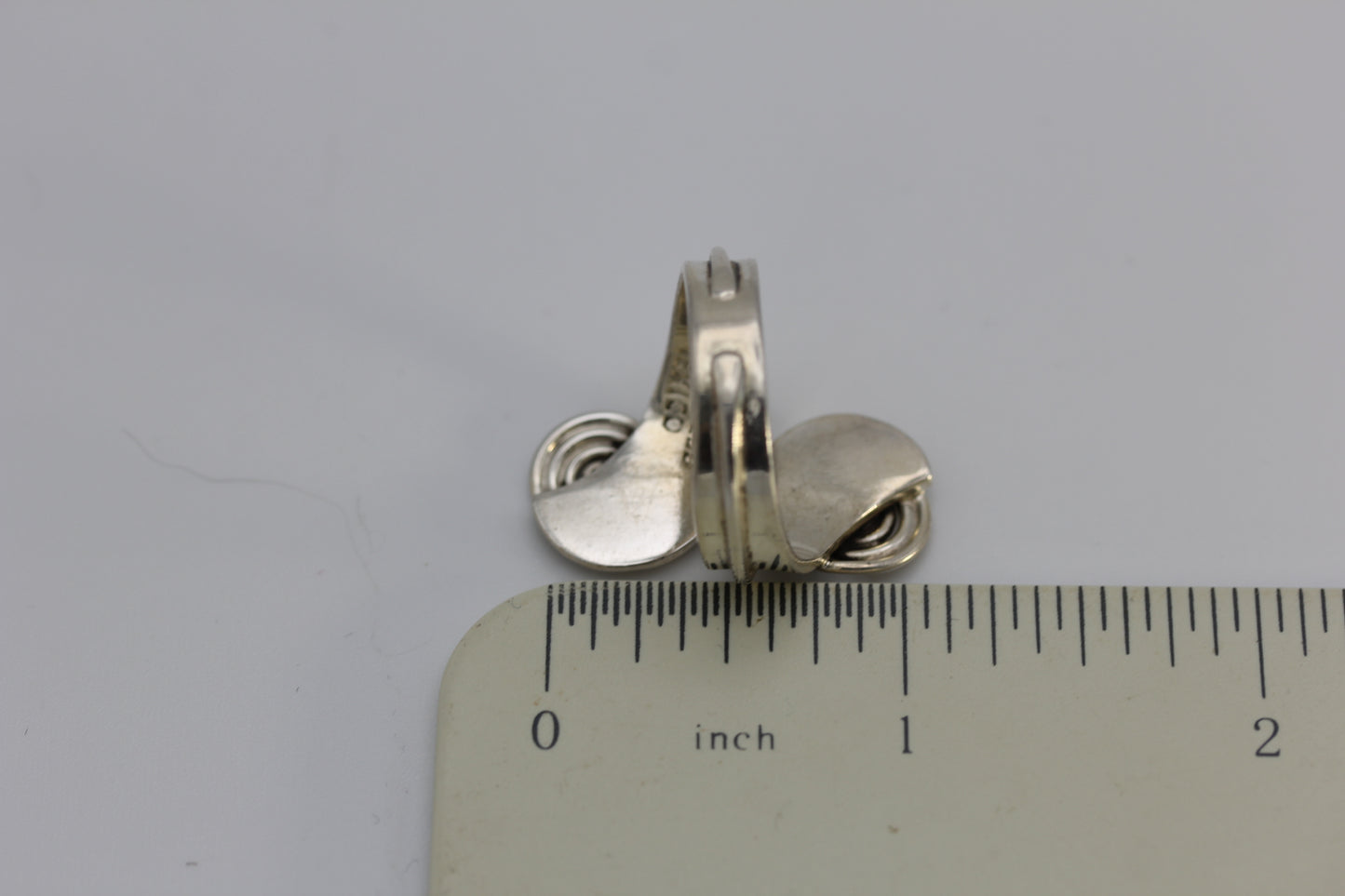Taxco Mexico TC-208 Sterling Silver 925 Swirl Circle Bypass Wrap Ring - 8.9 g Size ~8