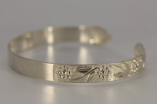 Vintage YDL Y De Lima Trinidad Sterling Silver Large Cuff Bracelet Engravable - 20.9 gr 8 in