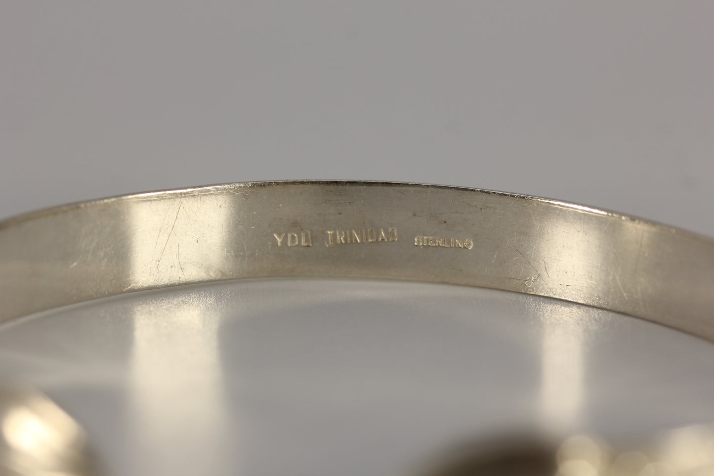 Vintage YDL Y De Lima Trinidad Sterling Silver Large Cuff Bracelet Engravable - 20.9 gr 8 in