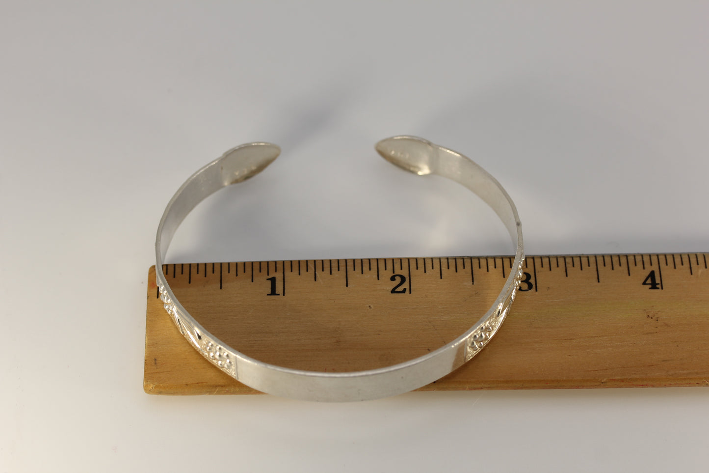 Vintage YDL Y De Lima Trinidad Sterling Silver Large Cuff Bracelet Engravable - 20.9 gr 8 in