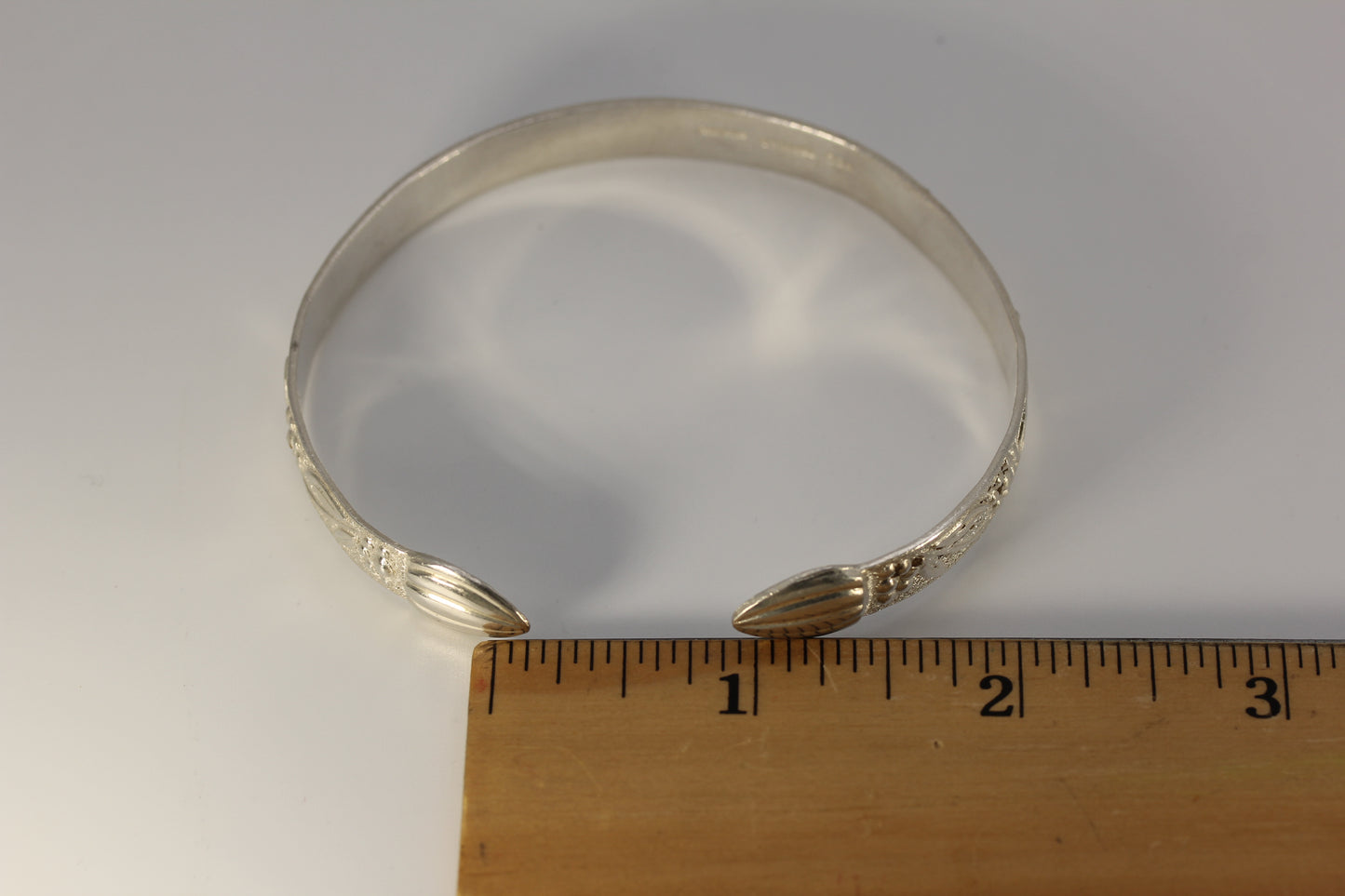 Vintage YDL Y De Lima Trinidad Sterling Silver Large Cuff Bracelet Engravable - 20.9 gr 8 in