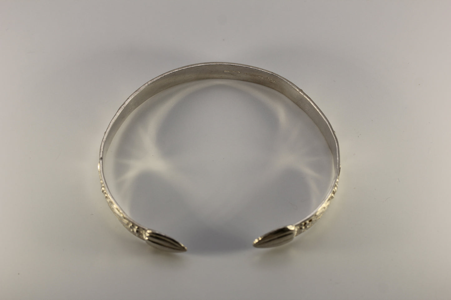 Vintage YDL Y De Lima Trinidad Sterling Silver Large Cuff Bracelet Engravable - 20.9 gr 8 in