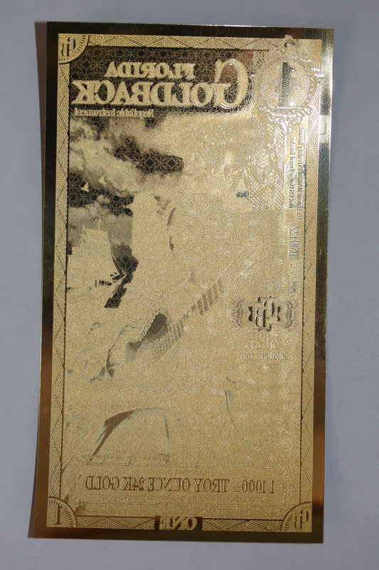 Florida 1/2 Goldback 2025 Gold Foil Note 1/2000th Troy Oz 24KT Goldback
