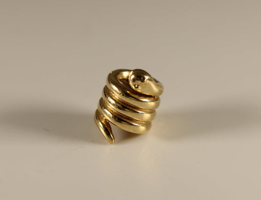 Pandora 14k Gold Coiled Snake Bead Charm Retired - #750239