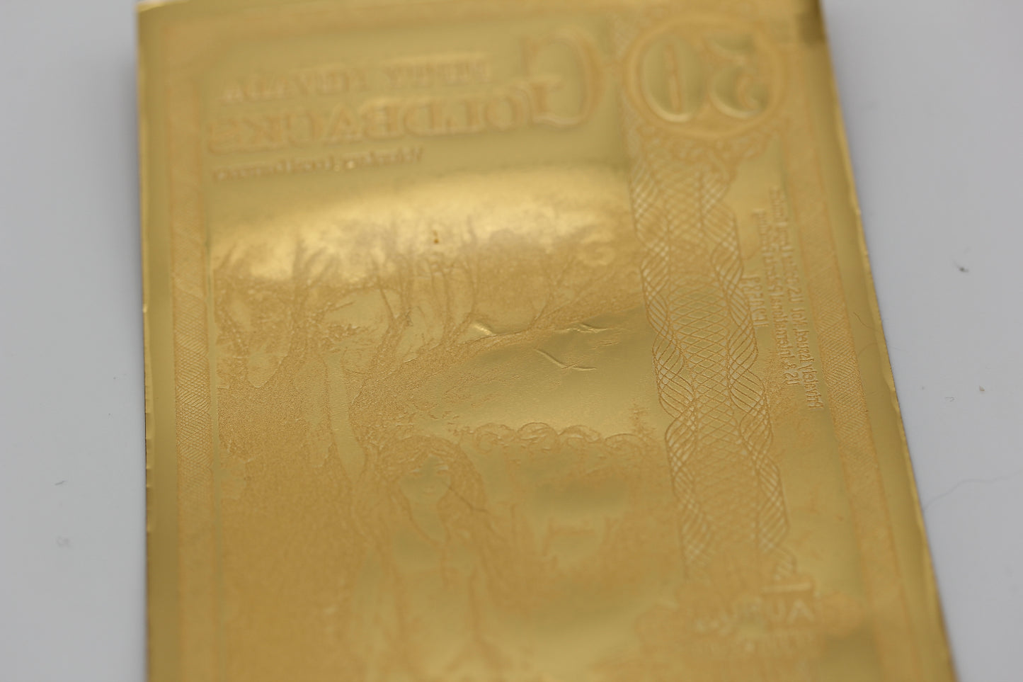 Nevada 50 Goldbacks 2020 Aurum Gold Foil Note 1/20th Troy Oz 24KT Goldback