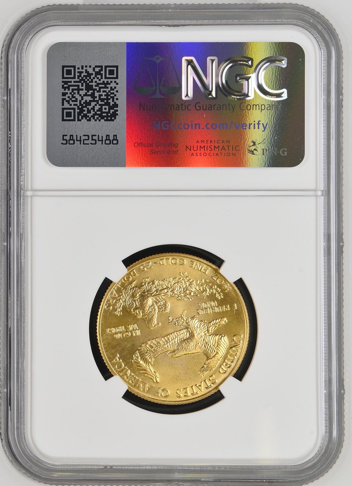 1986 1/2 oz Gold American Eagle 25$ Bullion Gold Coin - NGC MS 69