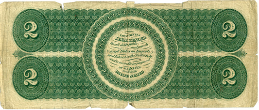 1862 $2 Legal Tender Note Chittenden Spinner F-41 47638