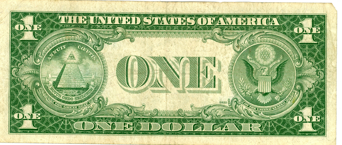 1935 E $1 Silver Certificate Priest Humphrey F-1614 X40417761H