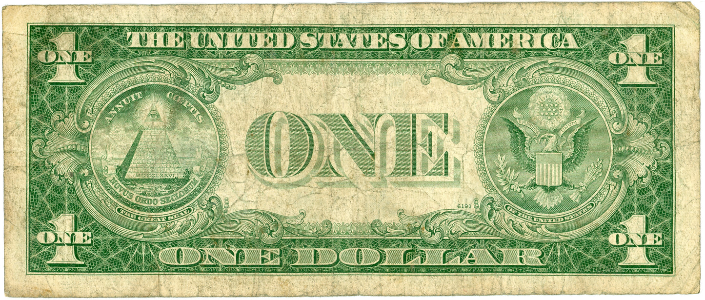 1935 E $1 Silver Certificate Priest Humphrey F-1614 Y16953128H