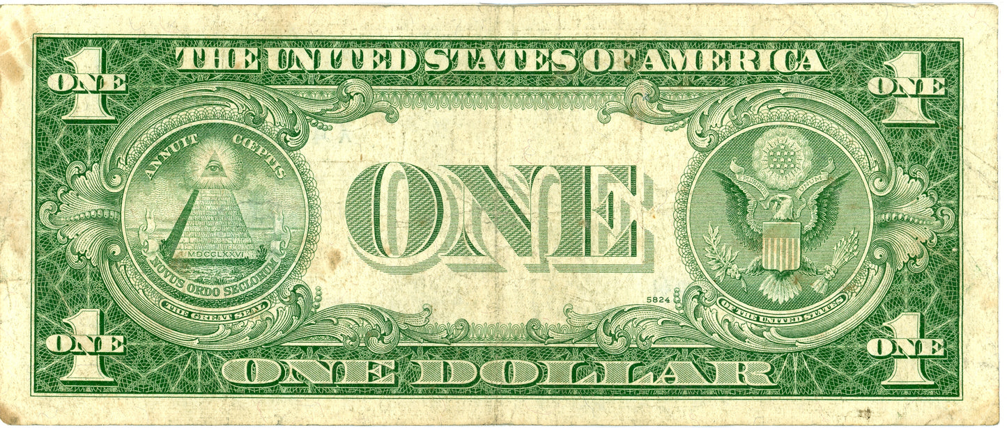 1935 E $1 Silver Certificate Priest Humphrey F-1614 X42287749H