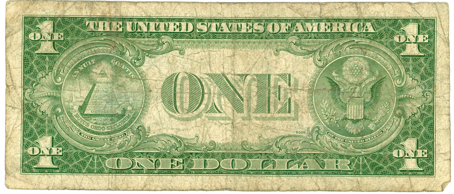 1935 E $1 Silver Certificate Priest Humphrey F-1614 Z44057868H