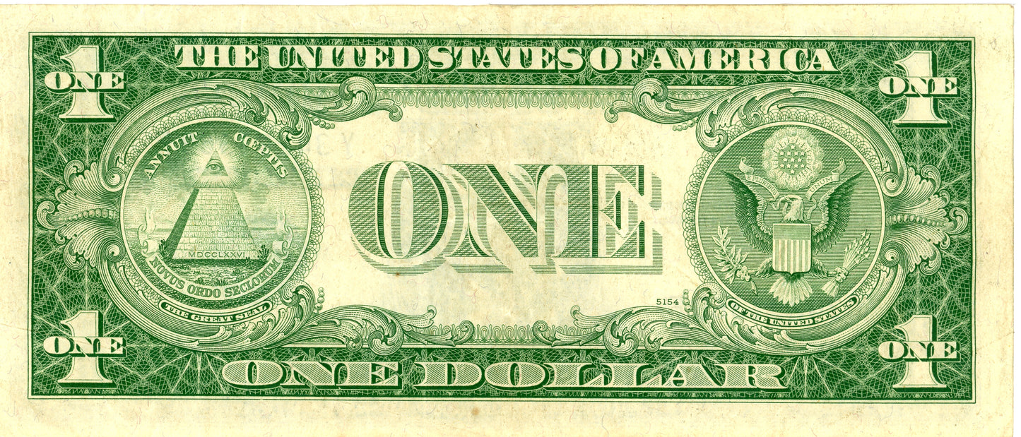 1935 D $1 Silver Certificate Priest Humphrey F-1613N Y34297369F