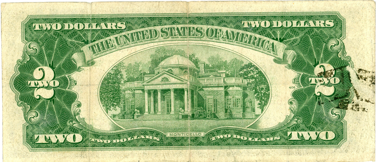 1953 A $2 Dollar Bill Legal Tender Priest Anderson F-1510 A55326264A